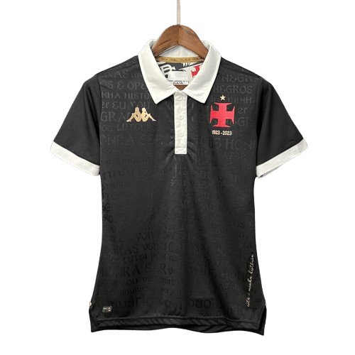 Camisa Vasco Preta Feminina Away - 23/24 - Manto Mágico