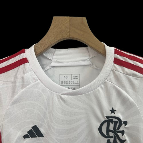 KIT Flamengo Infantil Branco (Blusa+Short) - 24/25