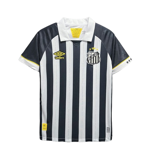 Camisa Santos Listrada Preto e Branco - 23/24