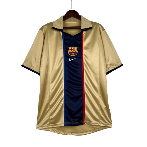 Camisa Barcelona Retrô Dourada - 2002