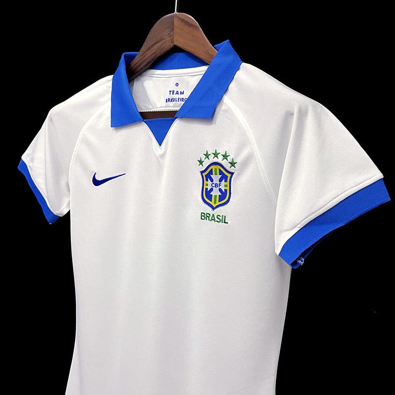 Camisa Brasil Branca Gola Away Feminino - 19/20 - Manto Mágico