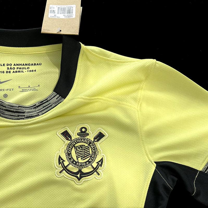 Camisa Corinthians Amarelo Claro Away Feminino - 23/24 - Manto Mágico