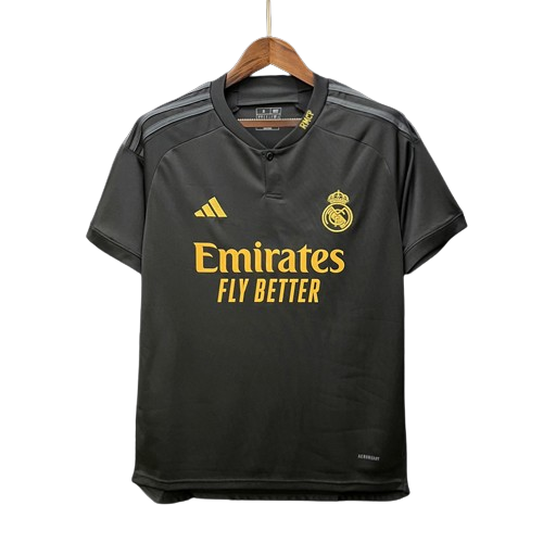 Camisa Real Madrid Preta e Dourada - 23/24