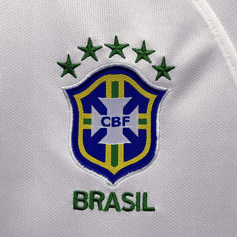 Camisa Brasil Branca Gola Away Feminino - 19/20 - Manto Mágico