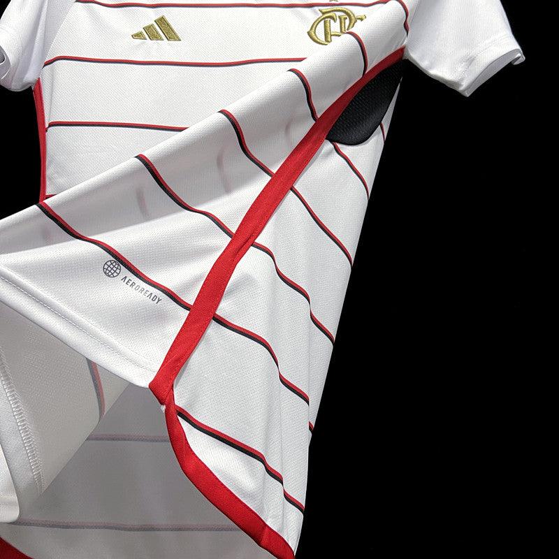 Camisa Flamengo Branca Away Feminino - 23/24 - Manto Mágico