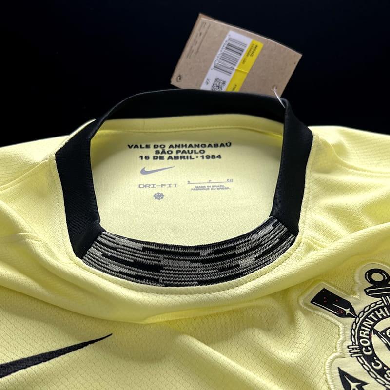 Camisa Corinthians Amarelo Claro Away - 23/24 - Manto Mágico