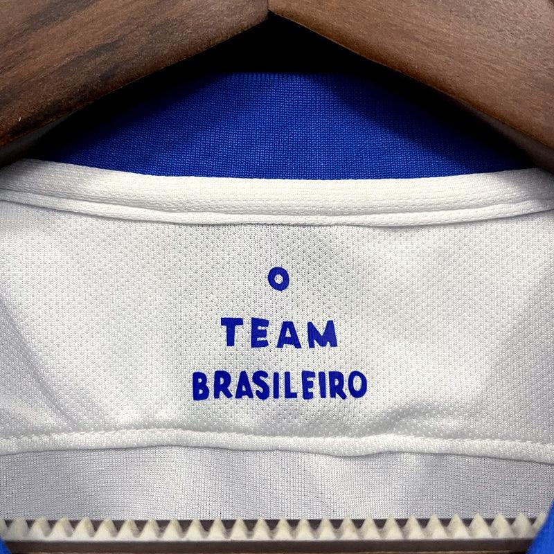 Camisa Brasil Branca Gola Away Feminino - 19/20 - Manto Mágico