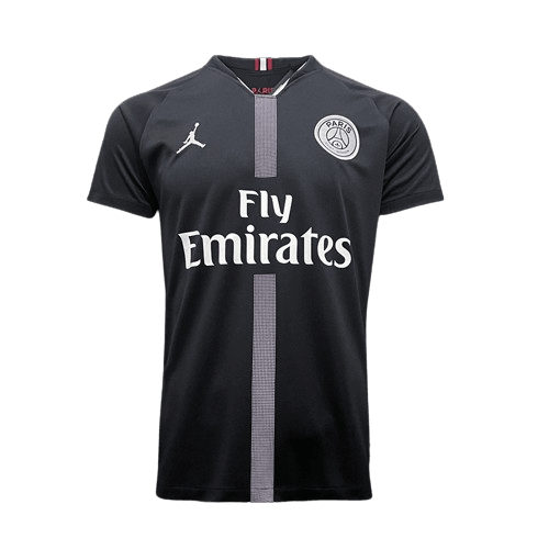 Camisa PSG Retrô Preta Fly Emirates - 18/19 - Manto Mágico