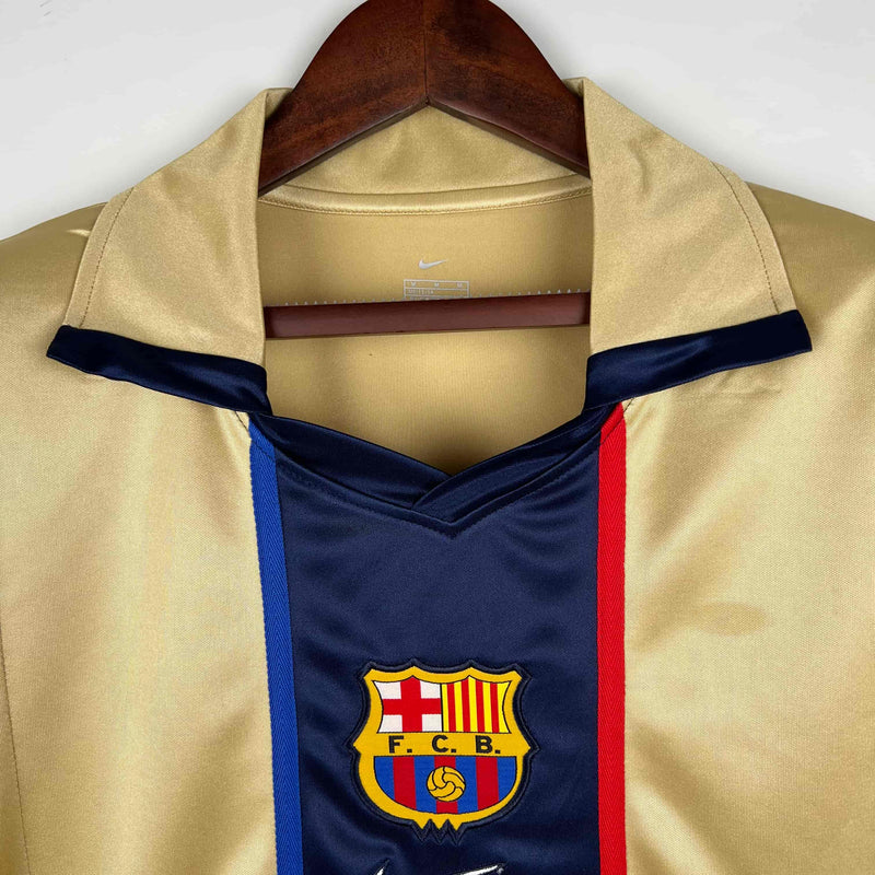 Camisa Barcelona Retrô Dourada - 2002