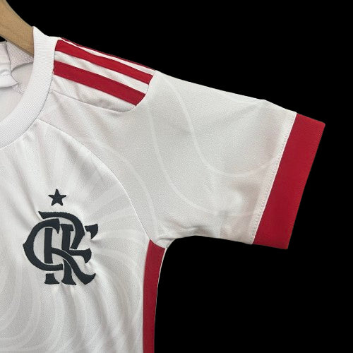 KIT Flamengo Infantil Branco (Blusa+Short) - 24/25