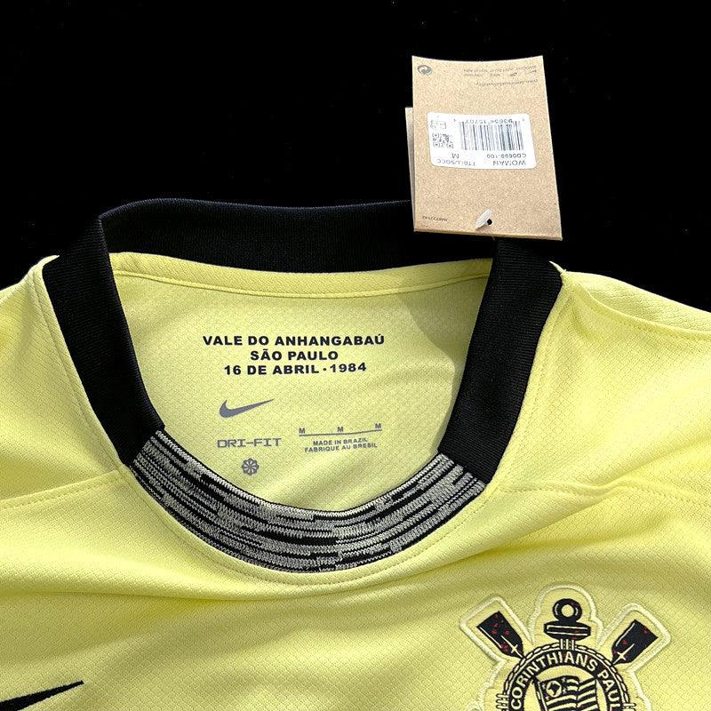 Camisa Corinthians Amarelo Claro Away Feminino - 23/24 - Manto Mágico